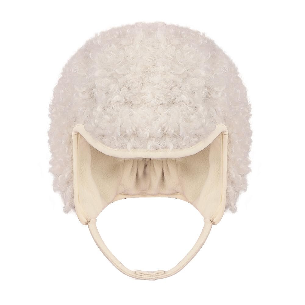 Зимова шапка-вушанка для дівчаток, штучна вовна, вітрозахисна, фото №3