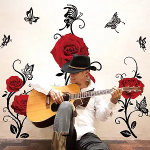 Наклейка на стіну SUPERDANT Red Rose 74 x 58 см червона. synthetic.ua - Фото 1