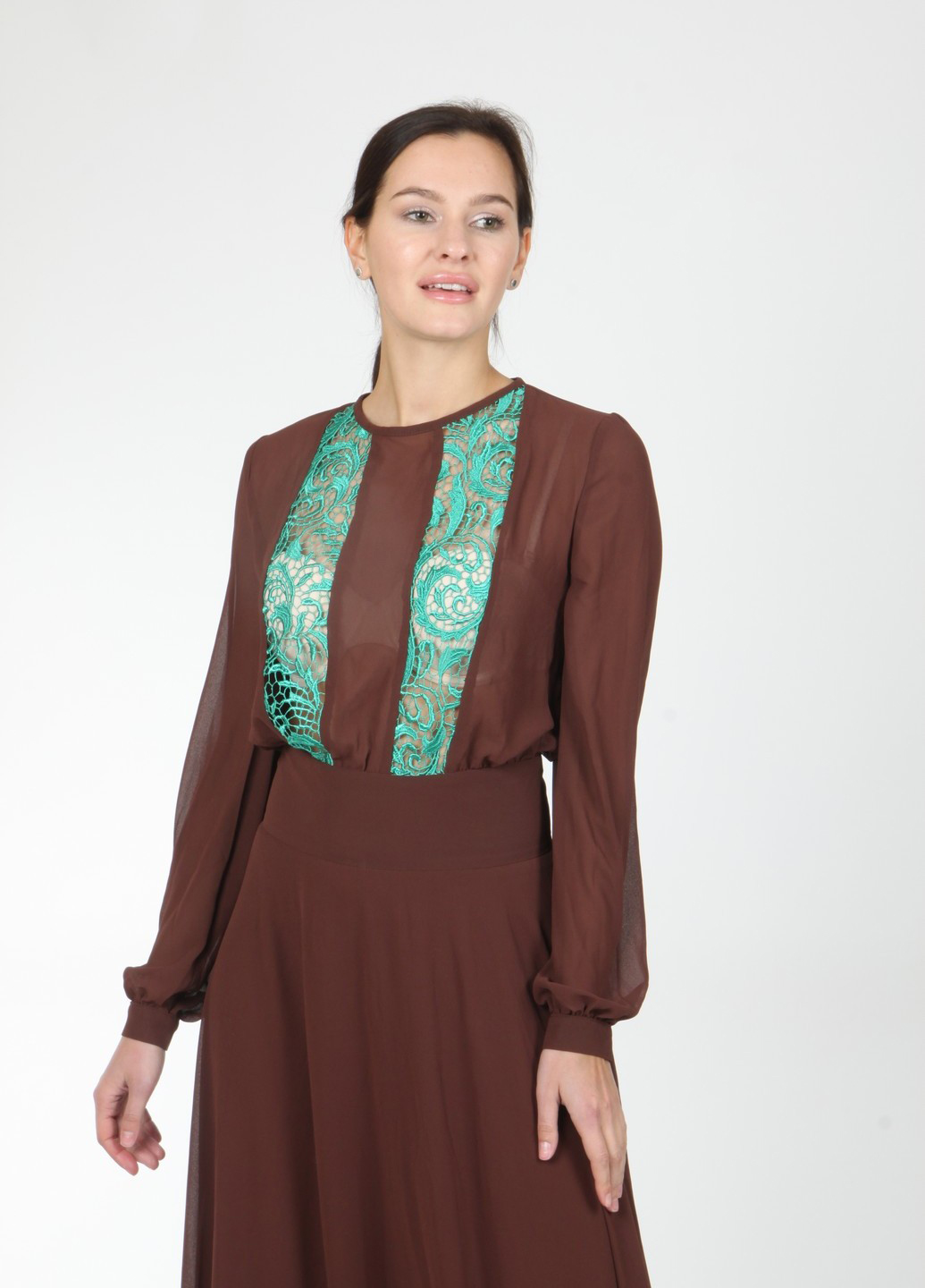 Платье Enna Levoni S Коричневый (ND-13224-Brown), фото №6