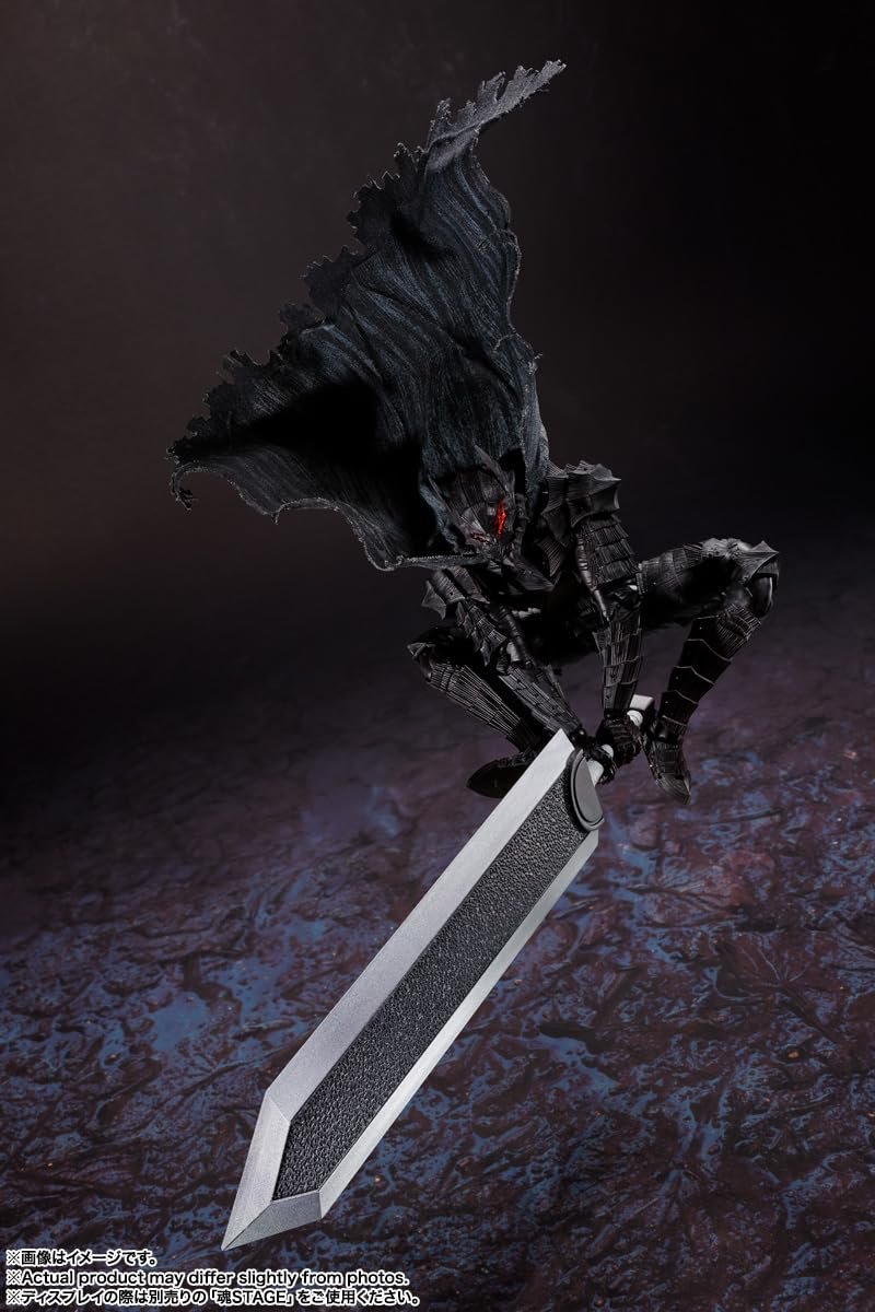 Фигурка Action Brand Tamashii Nations S.H. Figuarts Berserk Guts (Berserk Armor) Passionate, 160 мм, ABS, PVC и ткани, фото №10