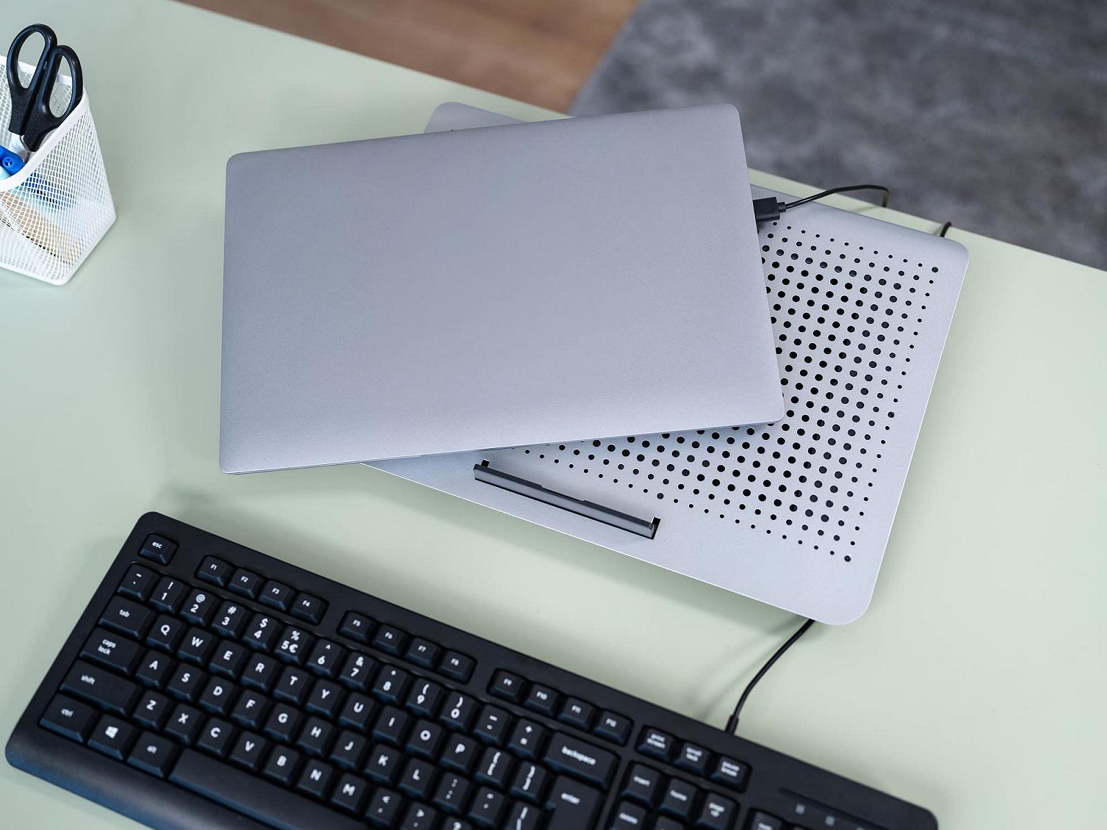 Охолоджувач для ноутбука Trust Exto Підставка для ноутбука регульована висота екологічно чисте виробництво перероблений матеріал, фото №7