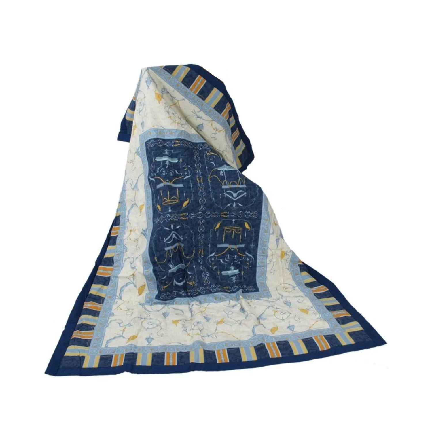 Плед Bassetti Oplontis V9, синій, 135x190 см, фото №1 Плед Bassetti Oplontis V9, синій, 135x190 см, фото №1