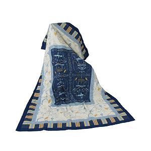 Плед Bassetti Oplontis V9, синий, 135x190 см - Фото 1