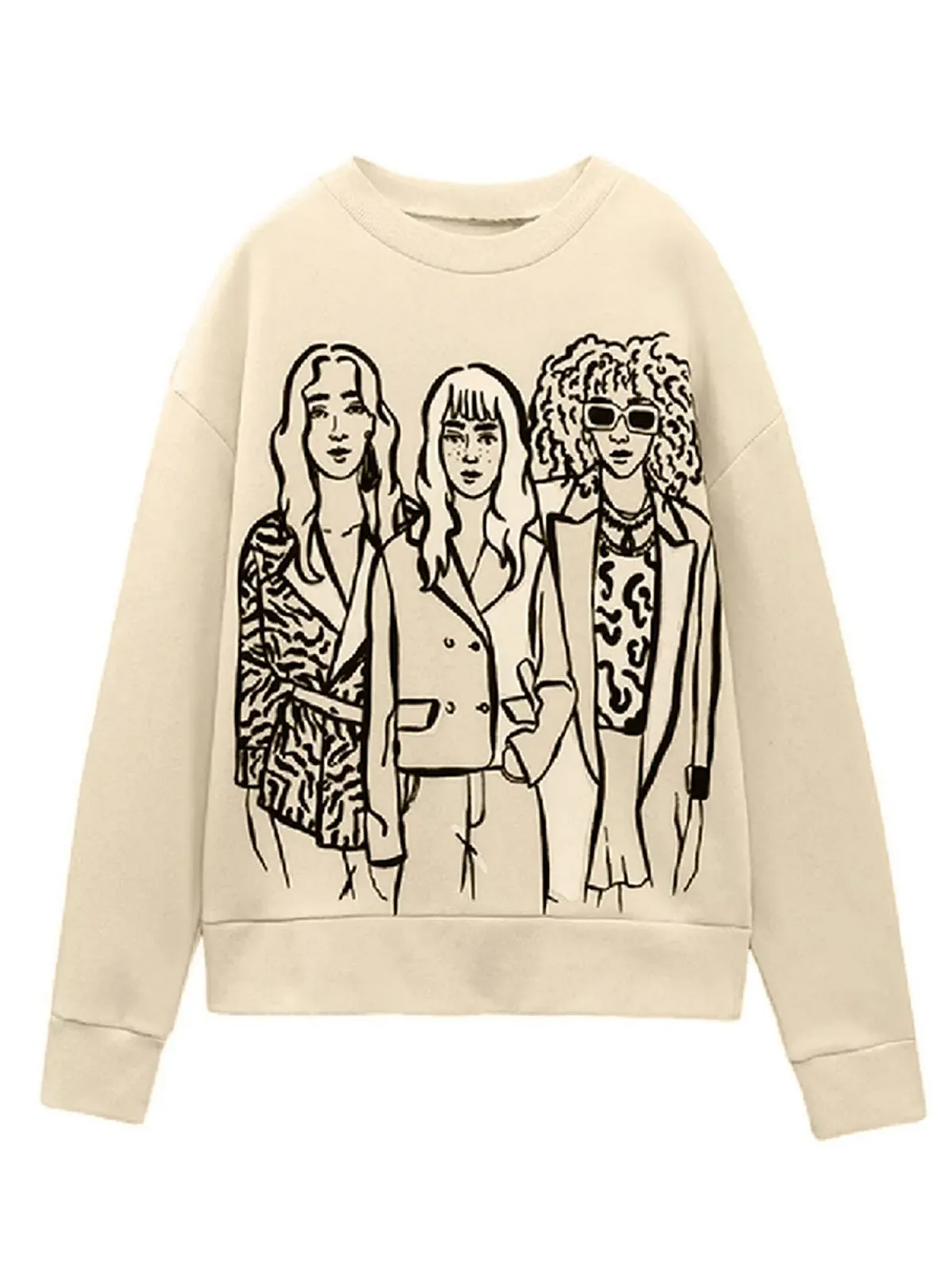 Світшот з довгими рукавами Harajuku SANSIWU для жінок Y2K, фото №1 Світшот з довгими рукавами Harajuku SANSIWU для жінок Y2K, фото №1