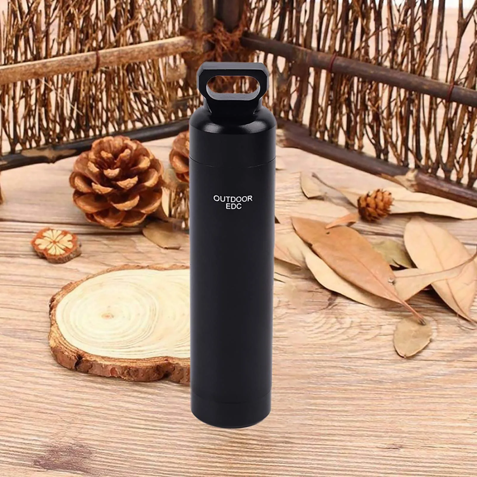 Контейнер для таблеток EDC алюмінієвий сплав герметичний водонепроникний 131x30,5 мм, фото №5