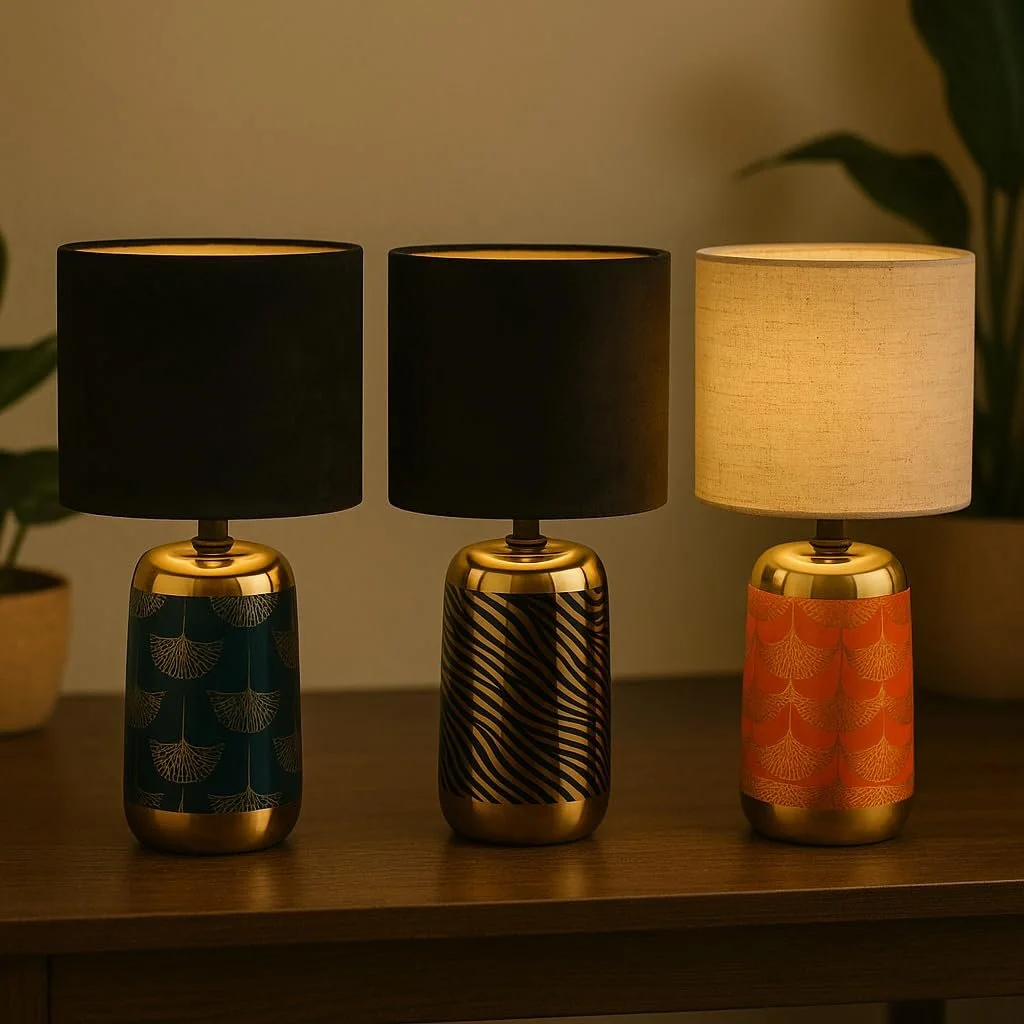 Настільна лампа Luxus Rome H 33 x Діаметр 18 E14 Кераміка Синій, фото №4