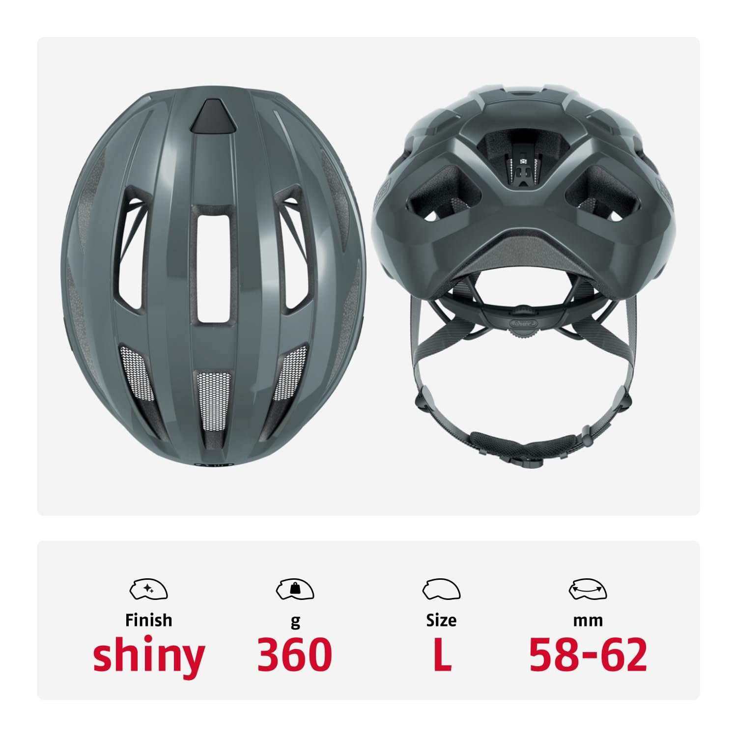Шолом Road Bike ABUS Macator - Спортивний велосипедний шолом для початківців, підходить для плетіння волосся, для чоловіків та жінок, фото №3