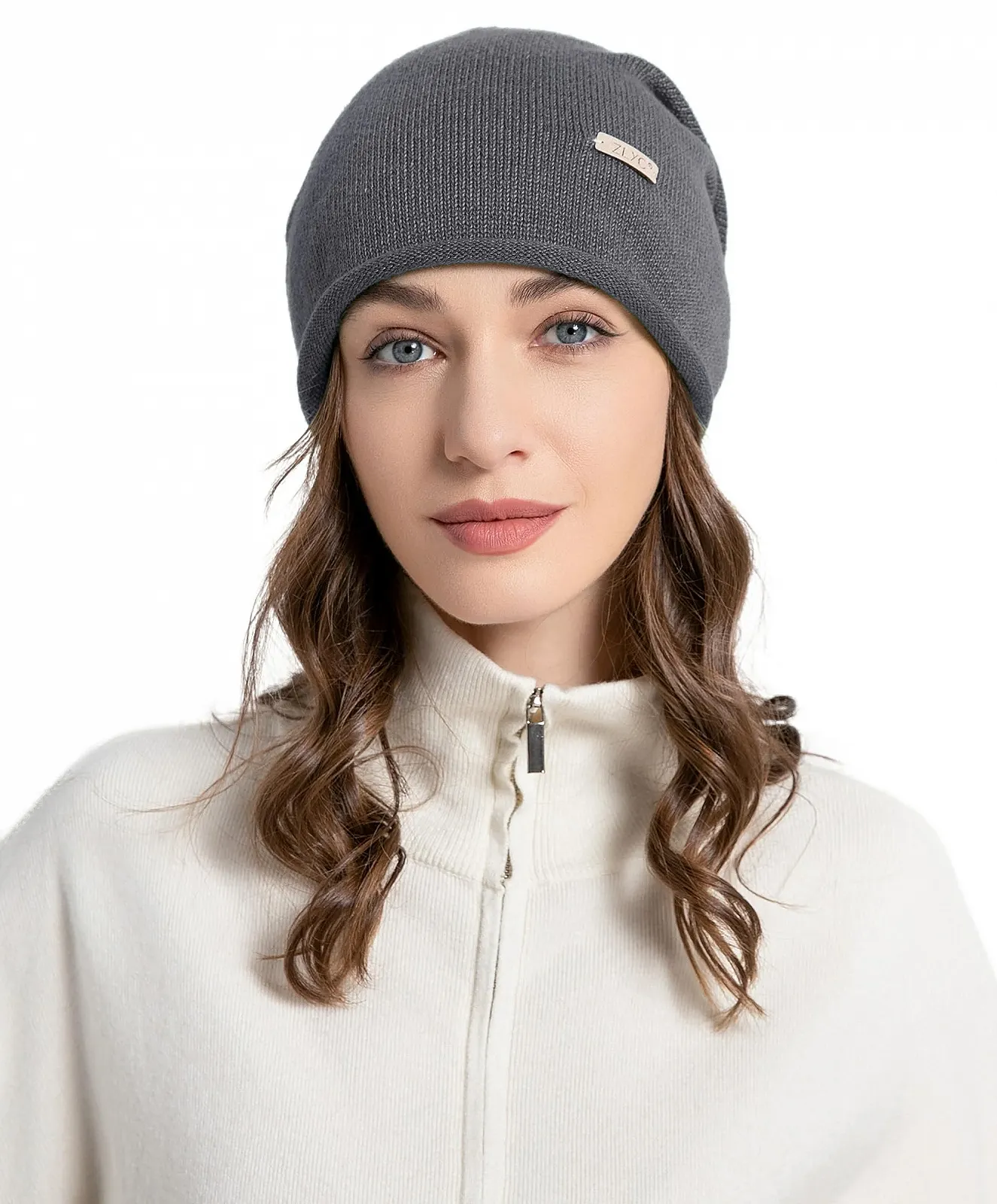 Шапка ZLYC Вязаная зимняя из шерсти и кашемира, фото №2 Шапка ZLYC Вязаная зимняя из шерсти и кашемира, фото №2