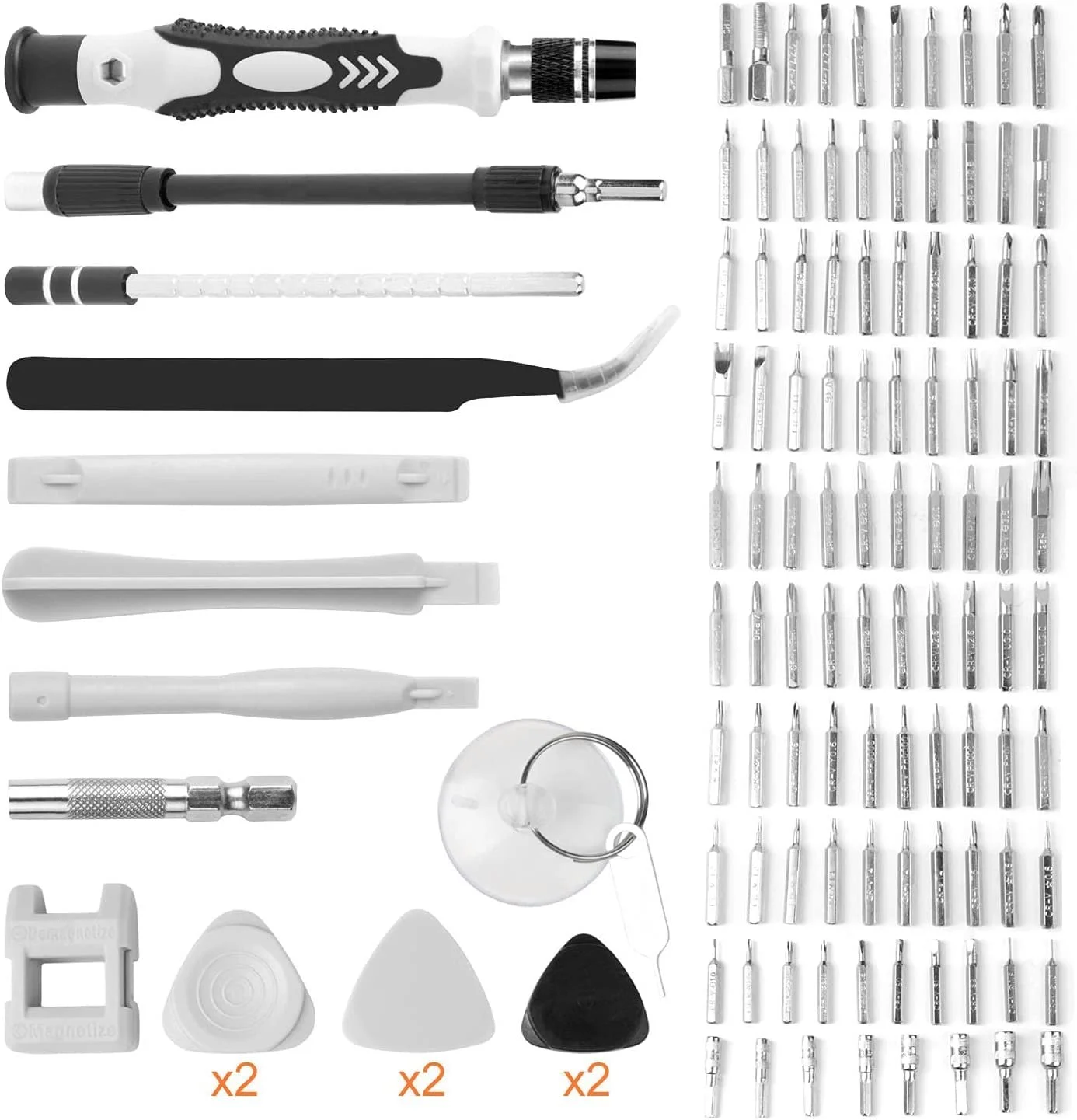 Набір викруток Mini Precision Mechanics 115 в 1 ремонтний набір з інструментами S2 Steel для телефону, ПК тощо, фото №5
