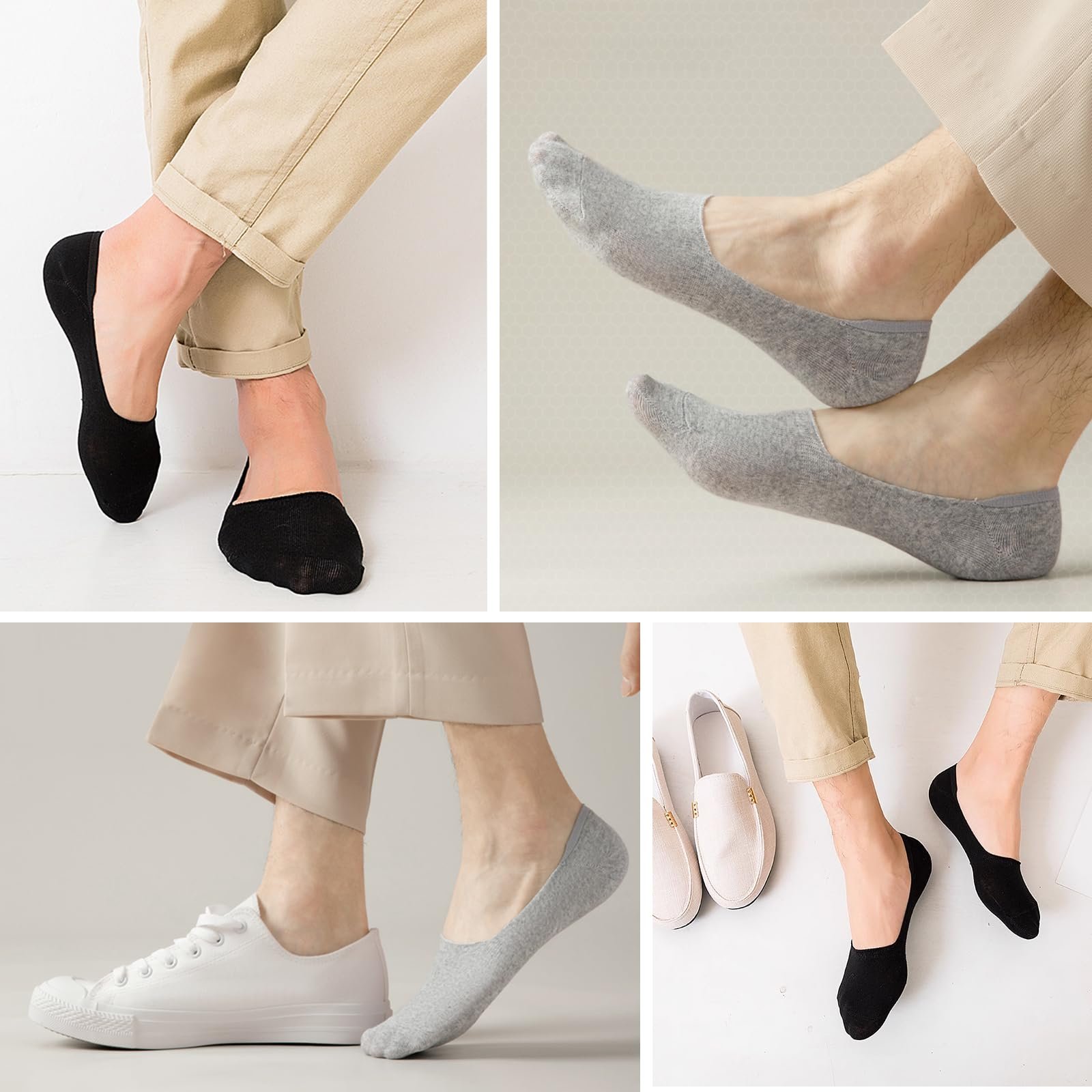 Шкарпетки Fantasyon без сліду для жінок 6 пар, нековзні невидимі шкарпетки, фото №5