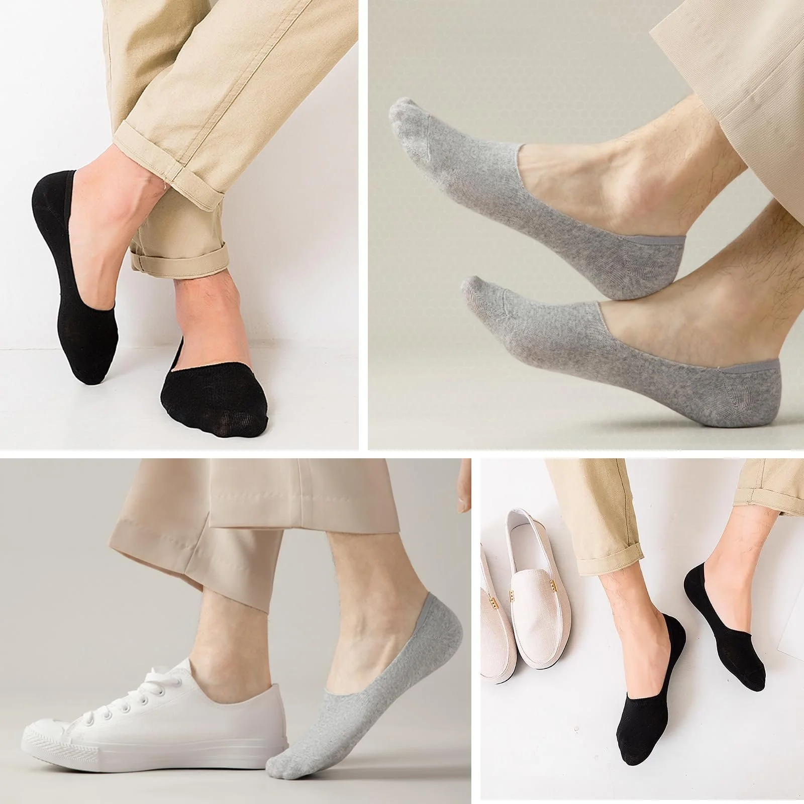 Шкарпетки Fantasyon без сліду для жінок 6 пар, нековзні невидимі шкарпетки, фото №5