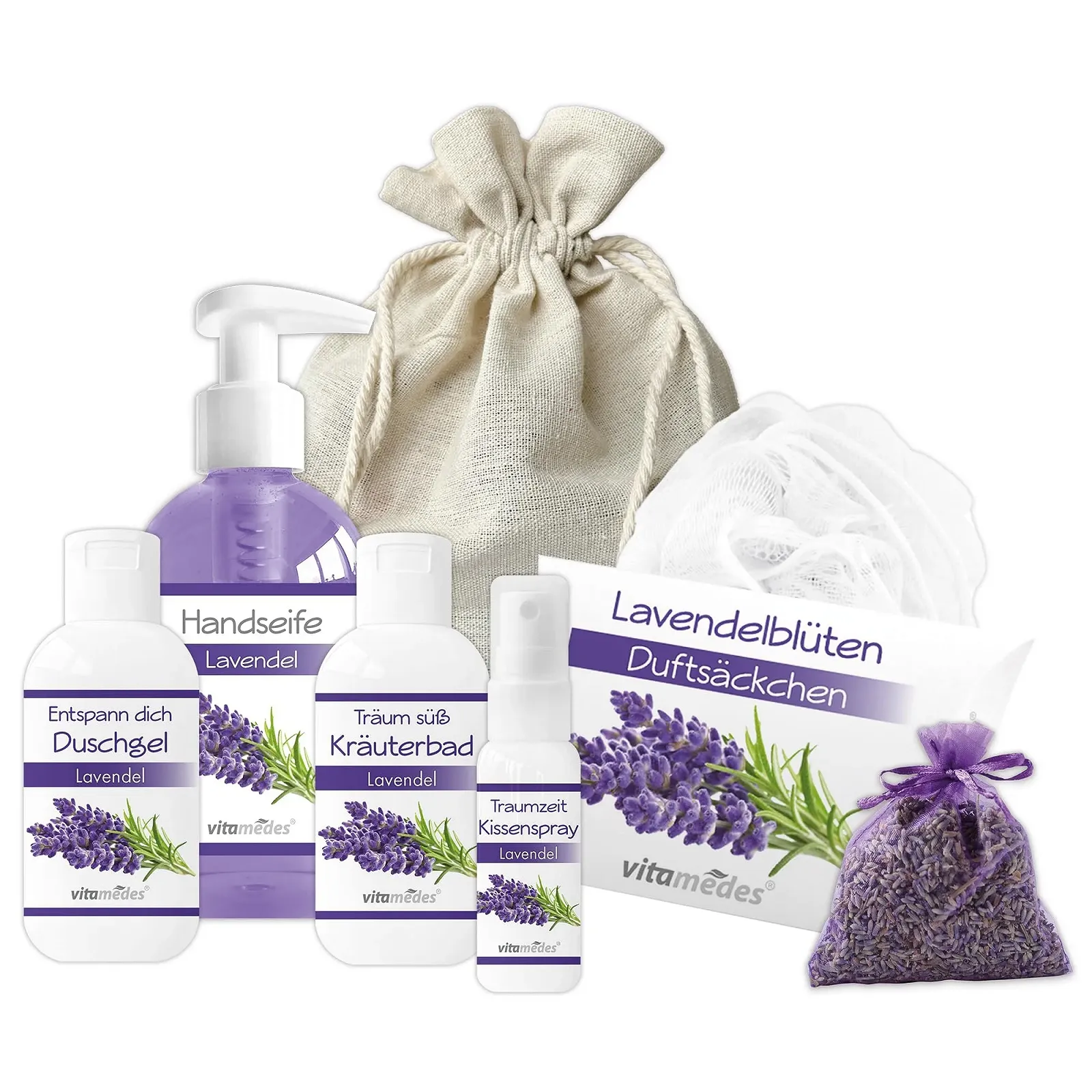 Набір для догляду з лавандою, 7 предметів, фото №1 Набір для догляду з лавандою, 7 предметів, фото №1