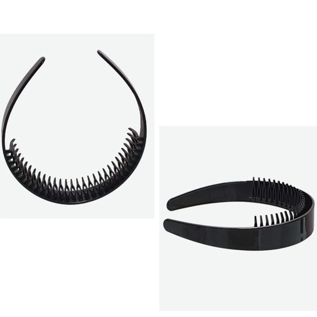 Обруч Расческа для волос Женская/Девичья 2,5 см Черная Пластиковая, фото №5 Обруч Расческа для волос Женская/Девичья 2,5 см Черная Пластиковая, фото №5