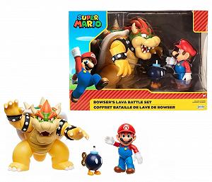Набор фигурок Марио Nintendo Super Mario Боузер 18 см против Марио (Волна 1) - Фото 1