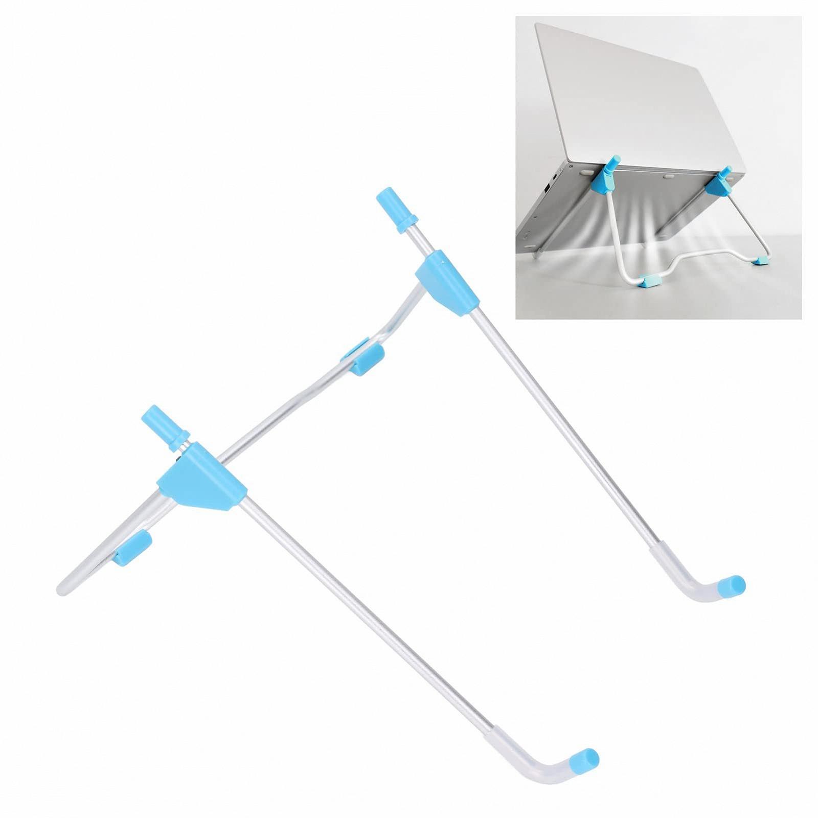 Підставка для ноутбука складна, регульована під різним кутом, трикутна, міцна з нековзною силіконовою основою, фото №5