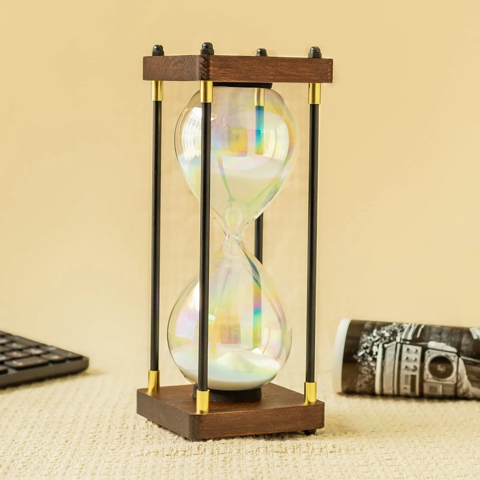 Пісочний годинник Rainbow Glass 60 хвилин Білий, фото №5