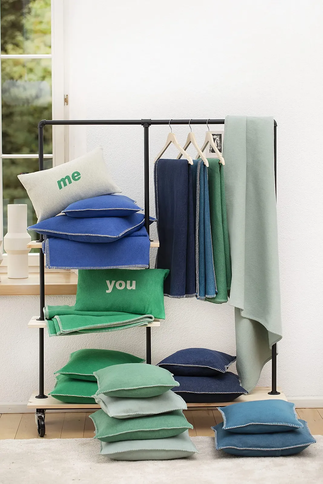 Покривало David Fussenegger Бавовна 140 x 200 см М'яка Покривало з декоративним стібком Navy, фото №3