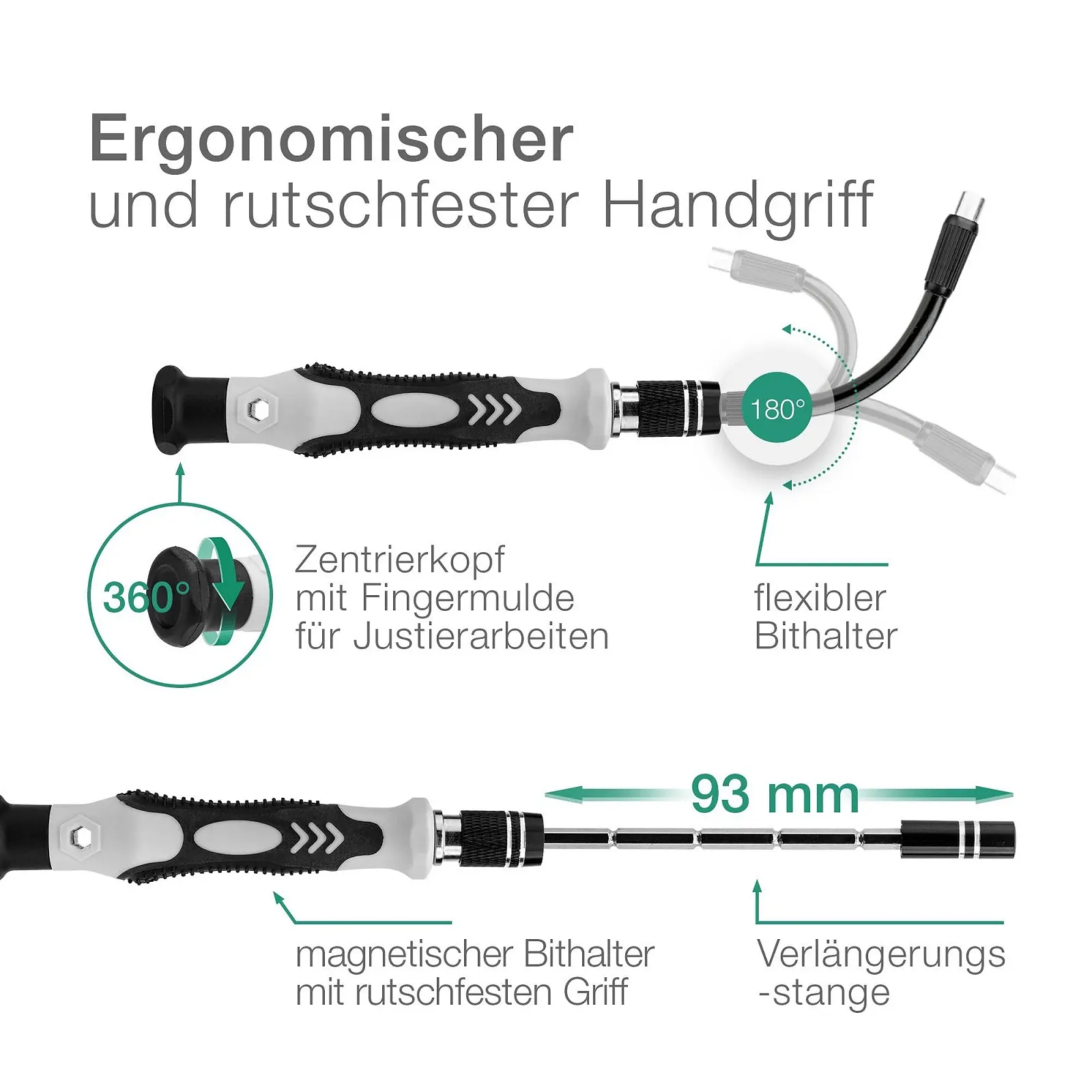 Набор отверток subtel® 122 шт. Магнитный Специальный набор Бит Торкс Аллен Y Tri для ремонта мобильных телефонов, аккумуляторов, ноутбуков, дисплеев, фото №6