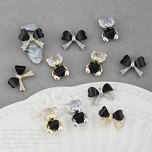 Прикраси для нігтів 3D Ведмідь Діаманти Кристали Кільця synthetic.ua - Фото 1