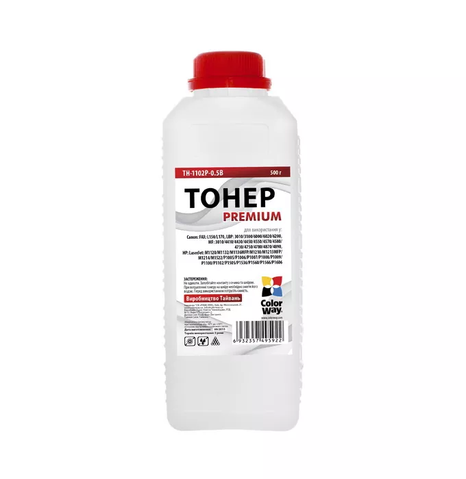 Тонер CW (TH-1102P-0.5B) HP P1102/P1606/Canon 725/Canon 728 Premium 500г, фото №1