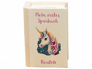 Скарбничка дерев'яна Книга My First Money Book Персоналізована Ялина - Фото 1