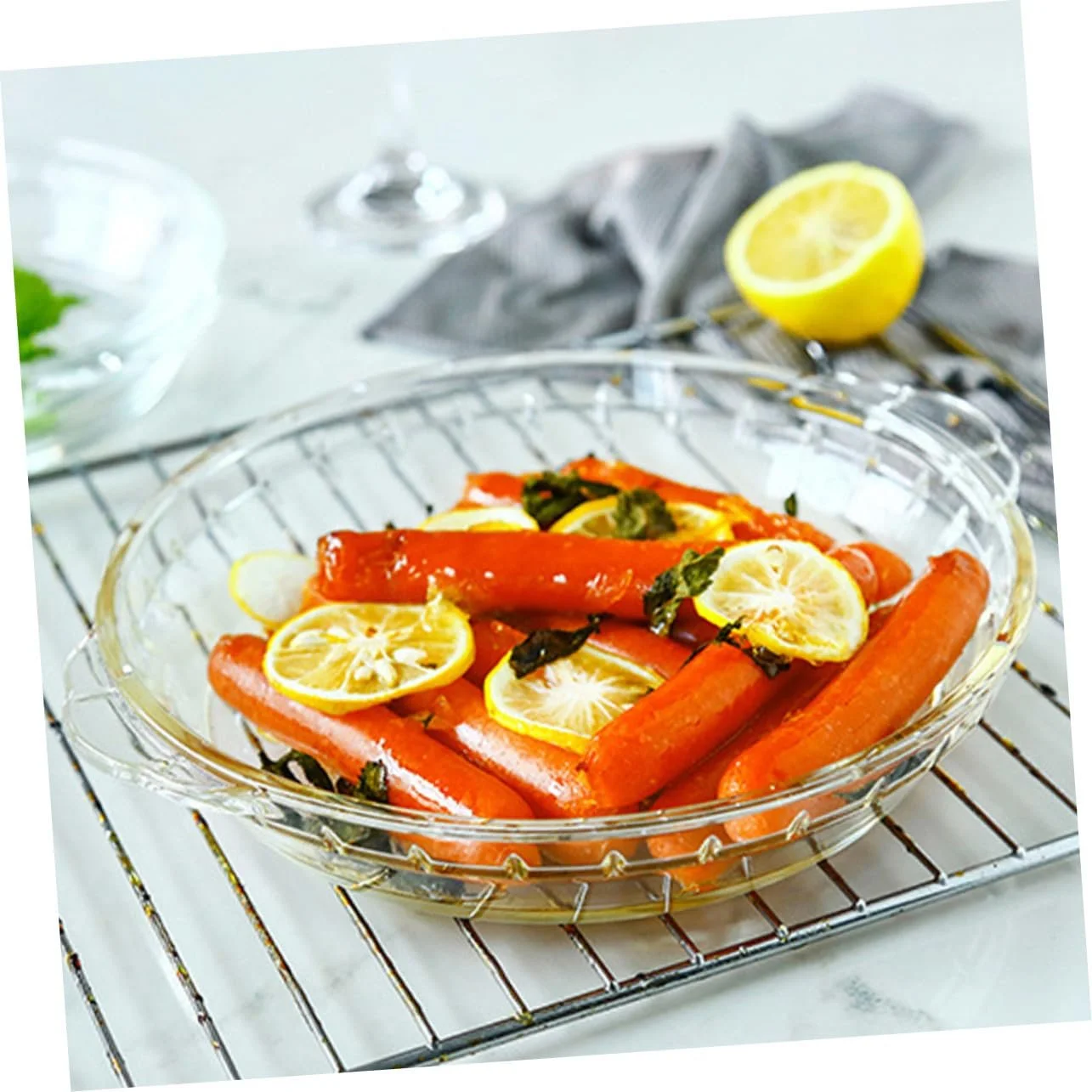 Форма для запекания TOYANDONA из закаленного стекла термостойкая Прозрачная, фото №6