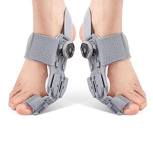 Корректор большого пальца стопы Регулируемая шина-выпрямитель для большого пальца, Растяжка Hallux Valgus Ортез Регулируемое натяжение Ремень для облегчения бурсита для выравнивания пальцев ног, 1 пара - Фото 1