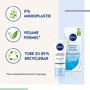 Денний крем NIVEA Erfrischende Tagespflege 24h Feuchtigkeit для нормальної та комбінованої шкіри з вітаміном Е SPF 15 50 мл synthetic.ua - Фото 1