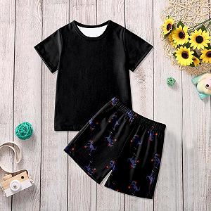 Піжамний набір для хлопчиків Футболка з короткими рукавами та шорти з принтом динозаврів synthetic.ua - Фото 1