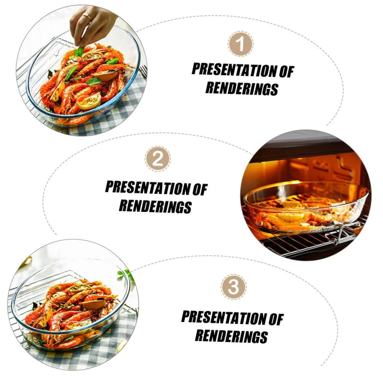 Деко для запікання Ipetboom Скляне Термостійке Прозоре, фото №2