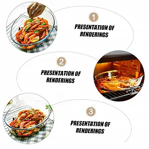 Противень для запекания Ipetboom Стеклянный Термостойкий Прозрачный synthetic.ua - Фото 1