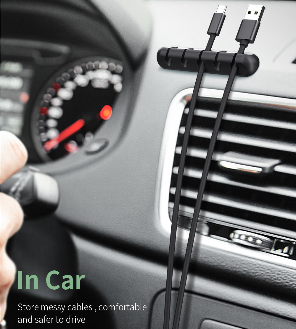 Держатель для кабеля клипса ESSAGER Soft-touch 5x5mm, фото №2