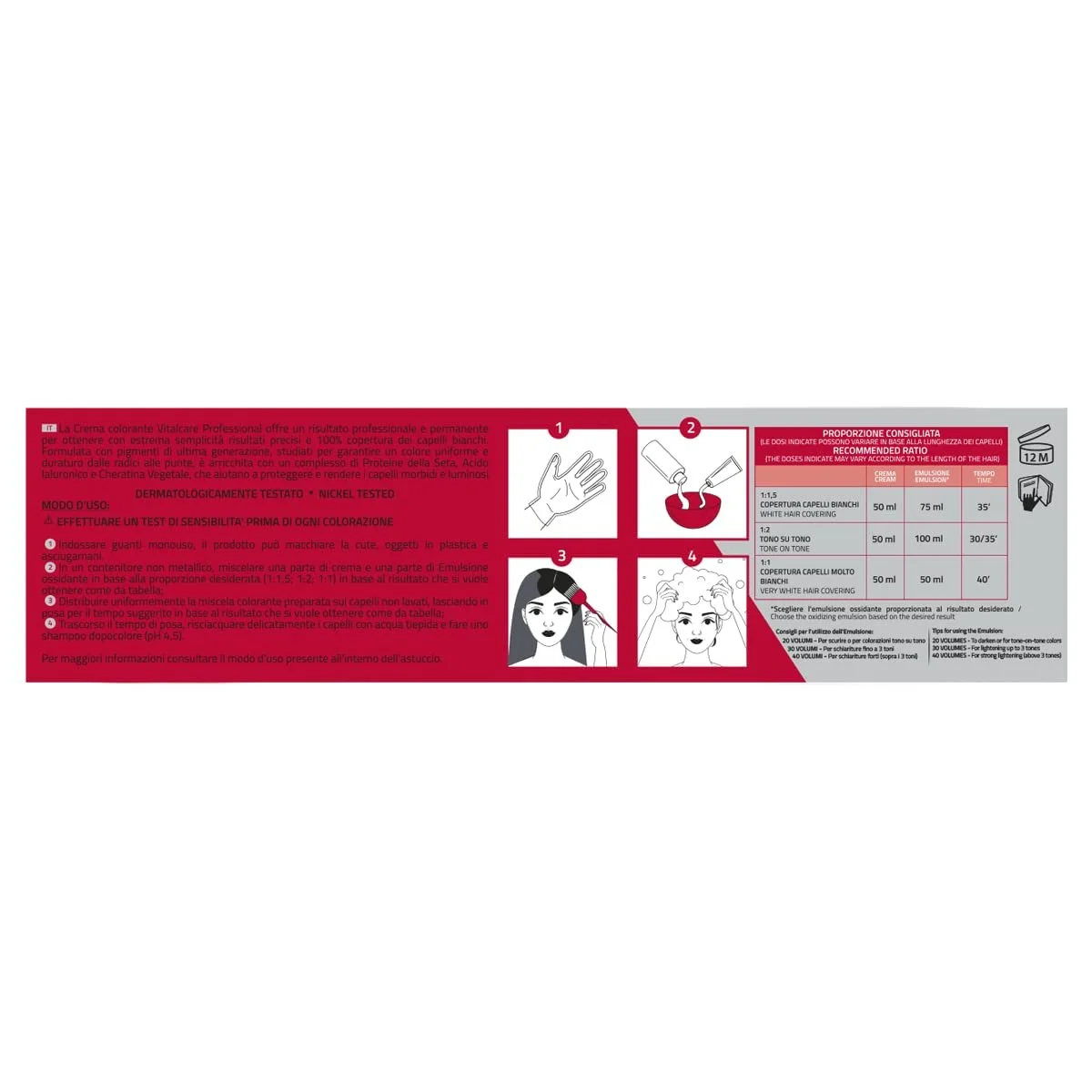 Фарба для волосся Vitalcare Professional Permanent Colouration Professional з протеїнами шовку № 7/4, мідний блонд, мультипак 3 x 100 мл, фото №2 Фарба для волосся Vitalcare Professional Permanent Colouration Professional з протеїнами шовку № 7/4, мідний блонд, мультипак 3 x 100 мл, фото №2