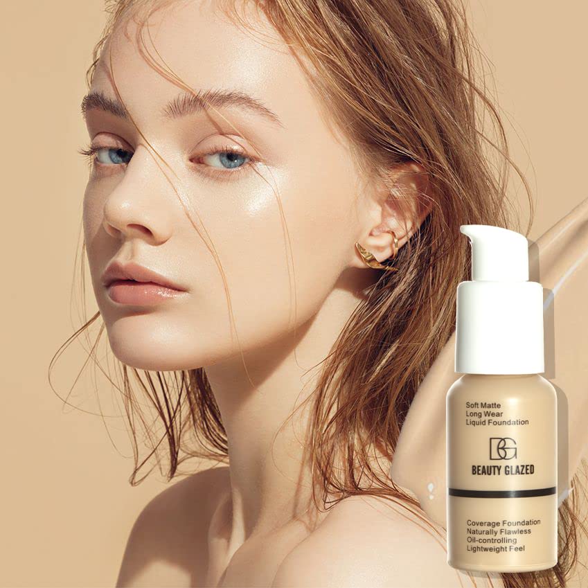 Флакон-основа Flawless Liquid Foundation Full Coverage Perfect Matte Oil Control Concealer #105, фото №4