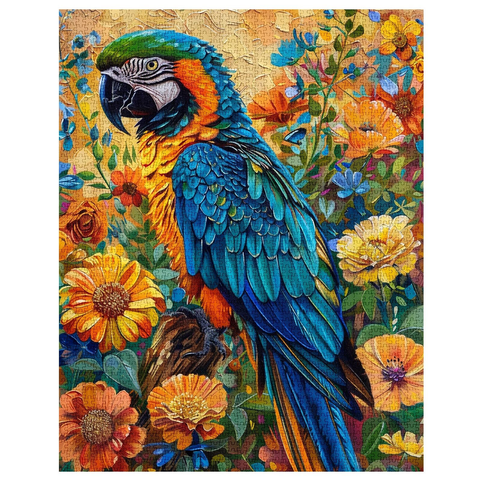 Пазл Tucocoo Animal Parrot, Garden Flowers, Tropical Plants 1000 элементов 50 x 70 см Желтый, фото №4