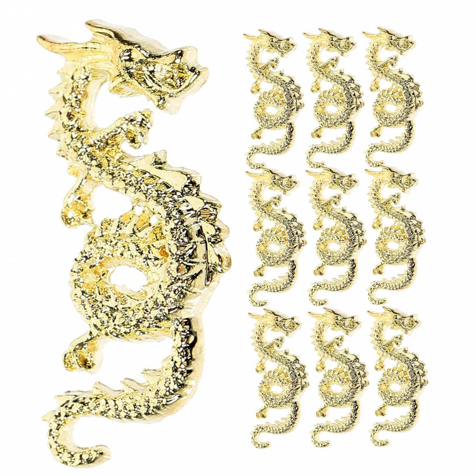 Прикраси для нігтів Дракон, Металеві прикраси для манікюру, фото №2