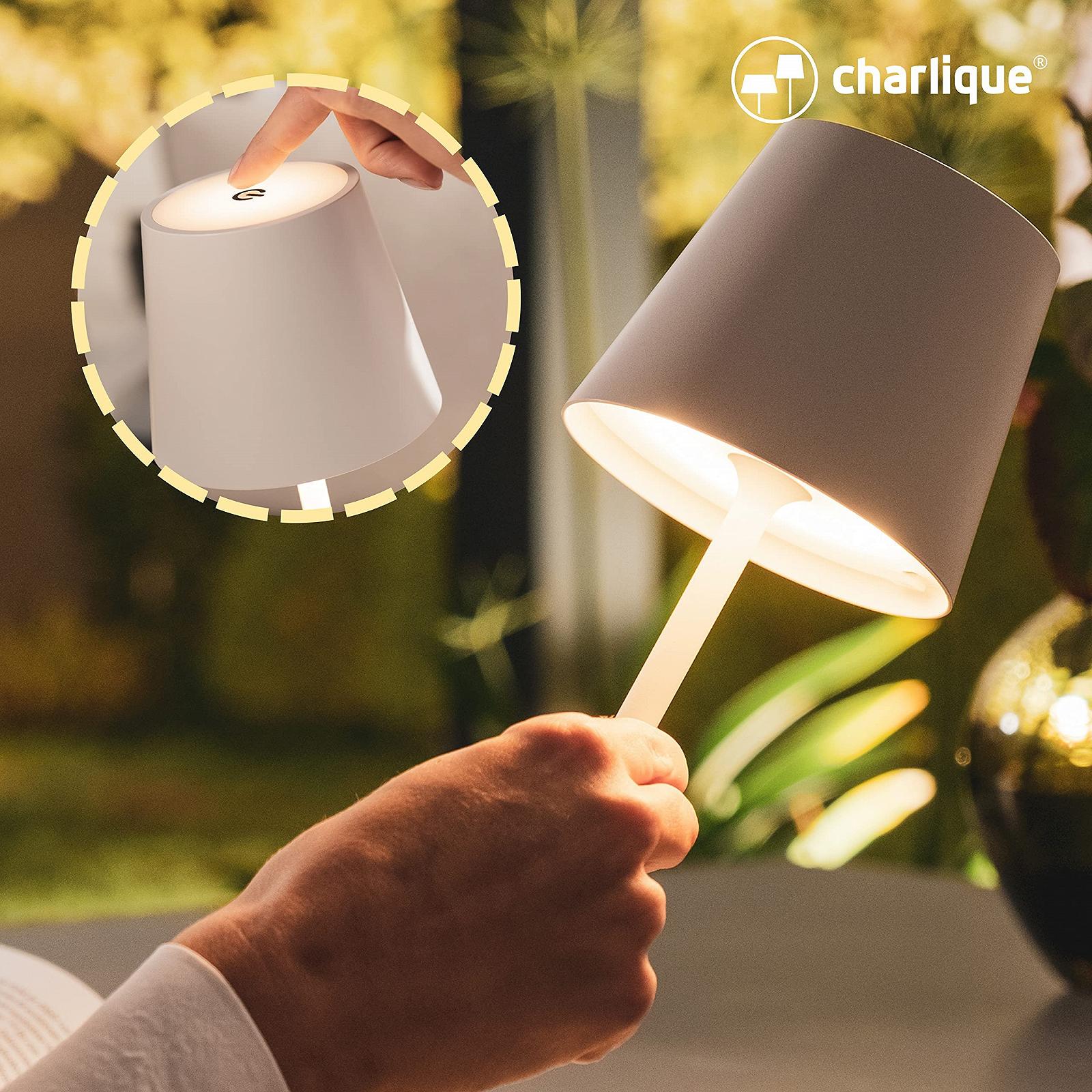 Настільна лампа charlique Dinner Light Mini LED 28 см Акумуляторна USB IP54 Біла, фото №6