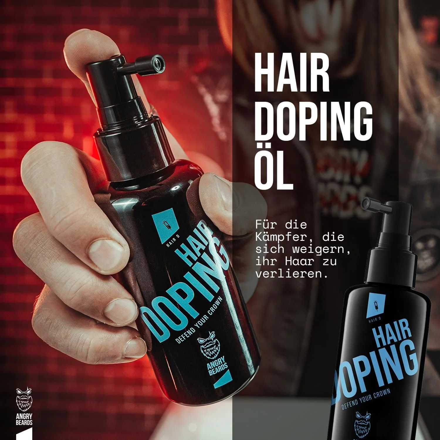 Сироватка для росту волосся Angry Beards Hair Doping Біотин, Кофеїн та Натуральні Олії 100 мл, фото №2