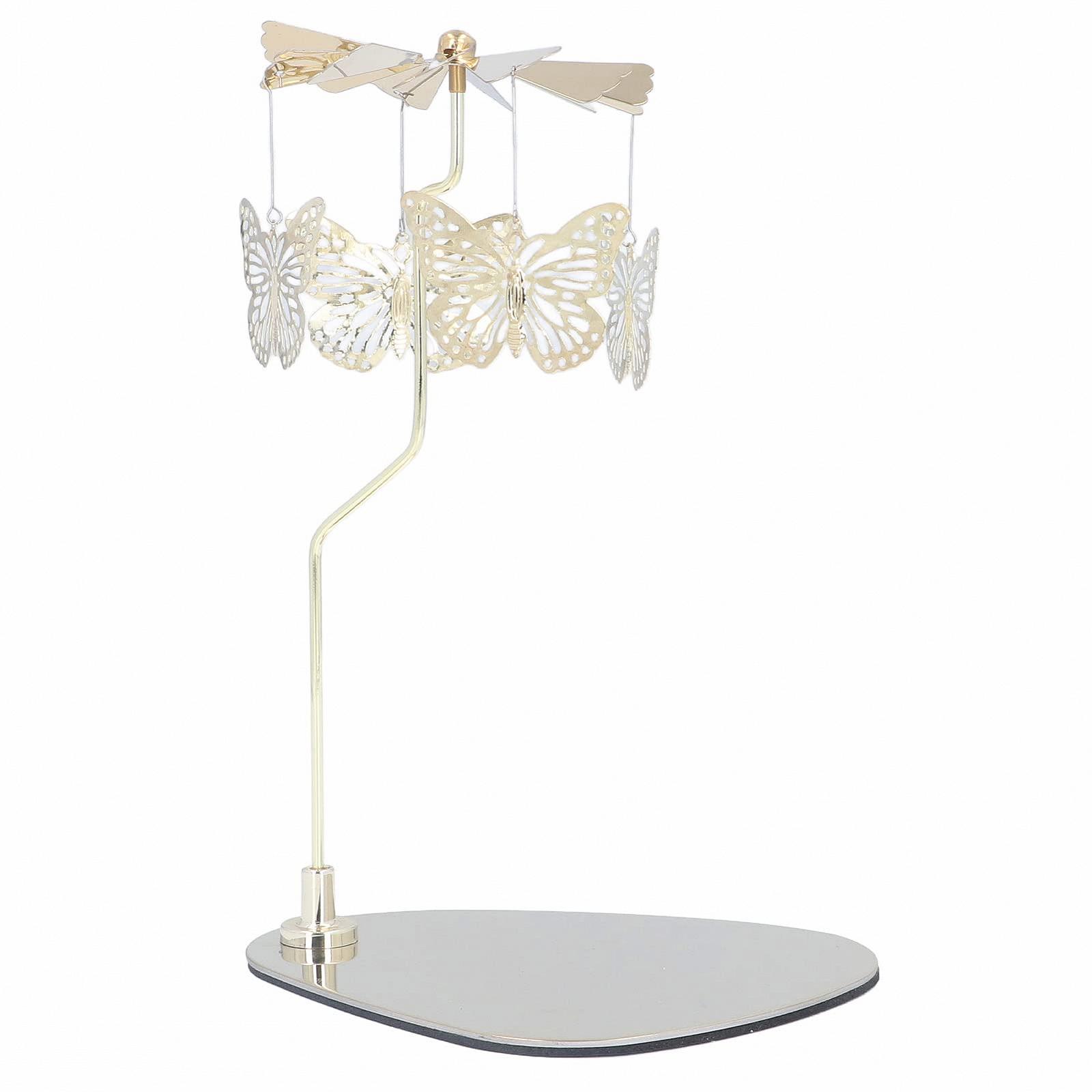 Подсвечник Rotating Candle Holder Романтический европейский стиль Ветряк Бабочка Золотой, фото №5