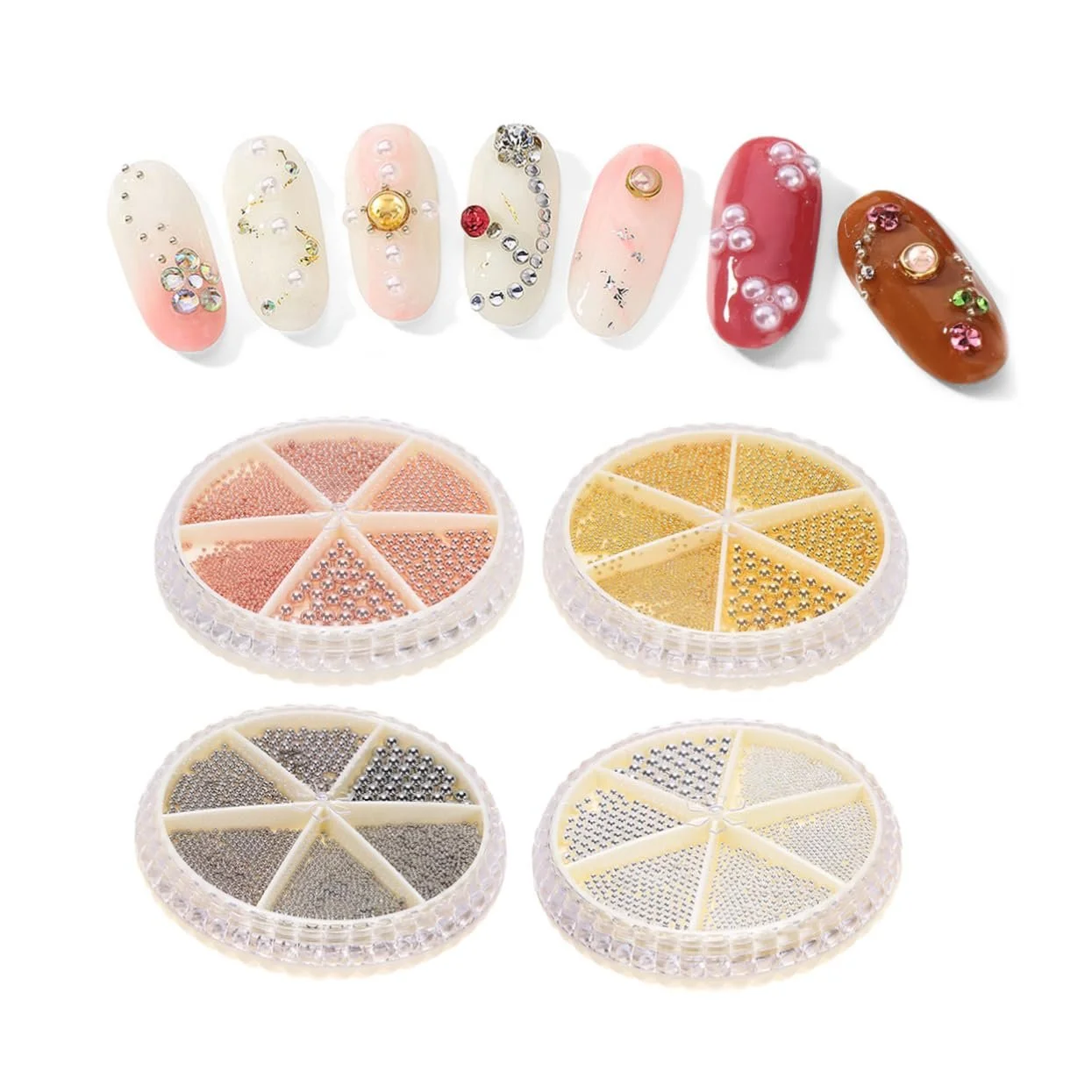 Металеві перлини для нігтів Healeved, фото №7 Металеві перлини для нігтів Healeved, фото №7