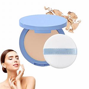Пудра GAGK Matte Perfection пресована, матова для сухого та вологого нанесення, для контролю жирності, стійка, водостійка 03# для темної шкіри - Фото 1