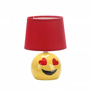 Настільна лампа Luxus Kids Love H 26 x Діаметр 18 E14 Кераміка Жовтий - Фото 1