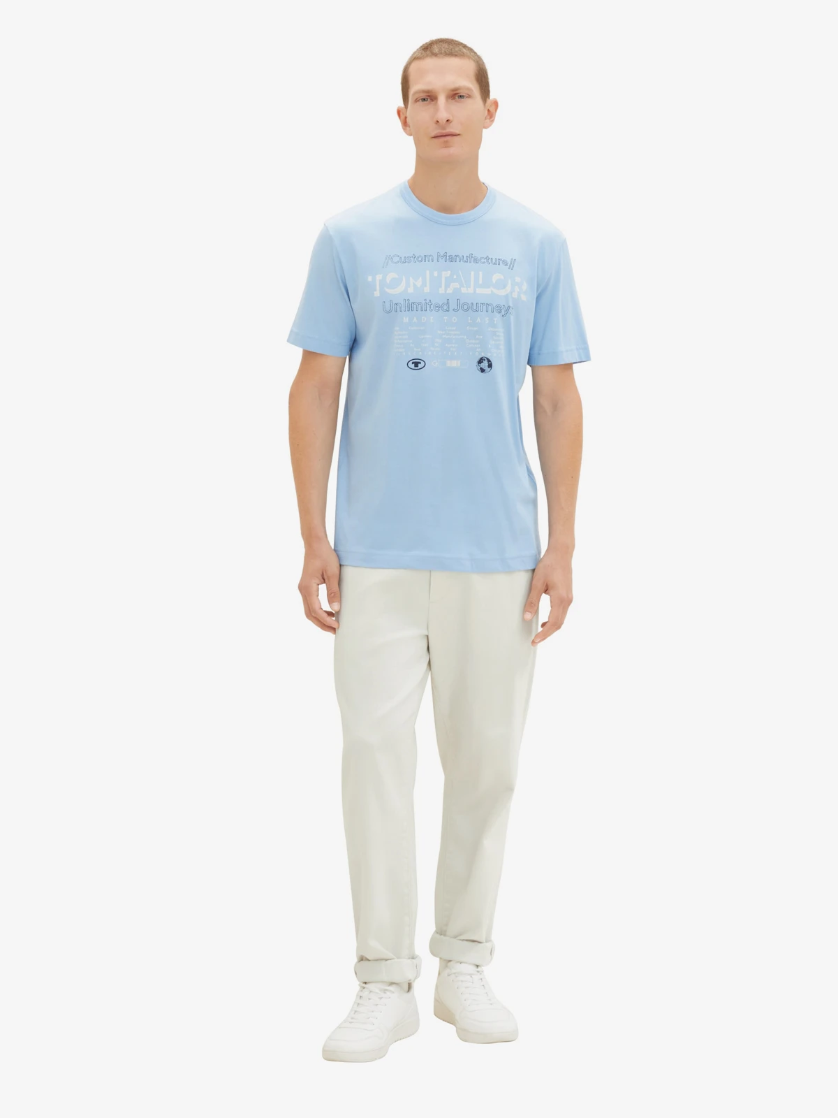 Футболка 1040034ХХ32245 Tom Tailor Блакитний 2XL, фото №4