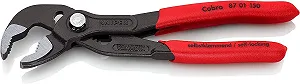 Плоскогубцы Водяные KNIPEX Cobra 87 01 150, 150 мм, серые с пластиковым покрытием synthetic.ua - Фото 1
