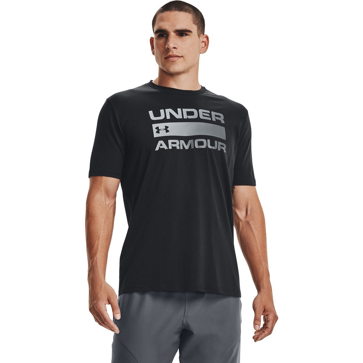 Футболка UA TEAM ISSUE WORDMARK SS чорний  2XL, фото №1