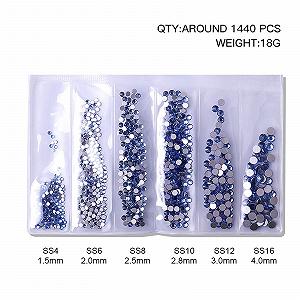 Стразы Кристаллические для ногтей Klare, смешанные, плоская задняя часть, стразы для художественных изделий synthetic.ua - Фото 1