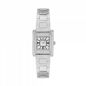Женские часы Emporio Armani, 20 мм, кварцевый механизм с двумя стрелками, с браслетом из нержавеющей стали или кожаным ремешком - Фото 1