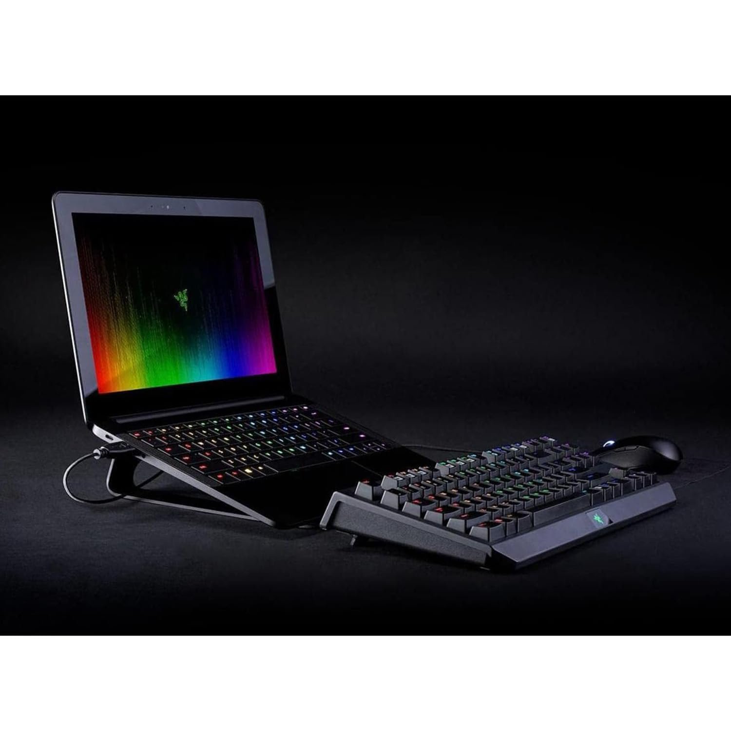 Подставка для ноутбука Razer Эргономичная (угол наклона 18 градусов, алюминиевый и эргономичный дизайн) Черный, фото №5