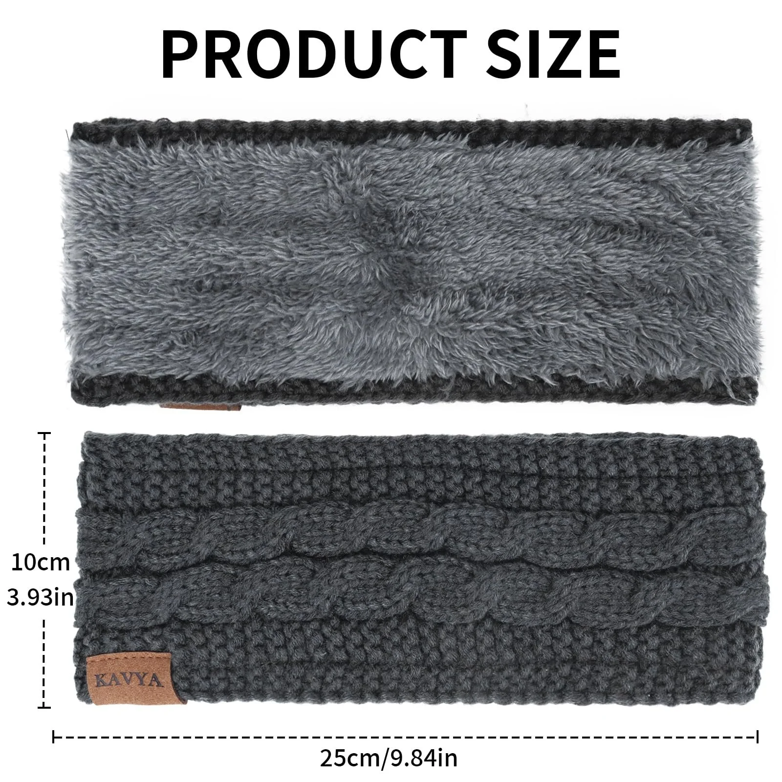 В'язана Пов'язка Kavya для Зігрівання Вух Жіноча Зимова, фото №7