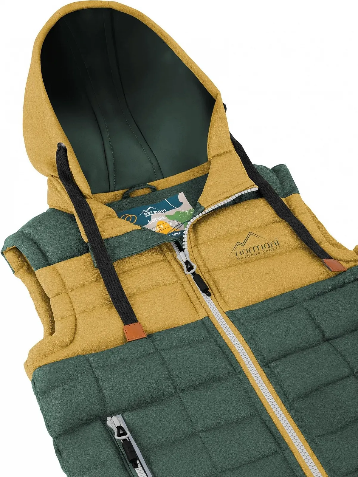 Дитячий зимовий жилет normani стьобаний з капюшоном, фото №4